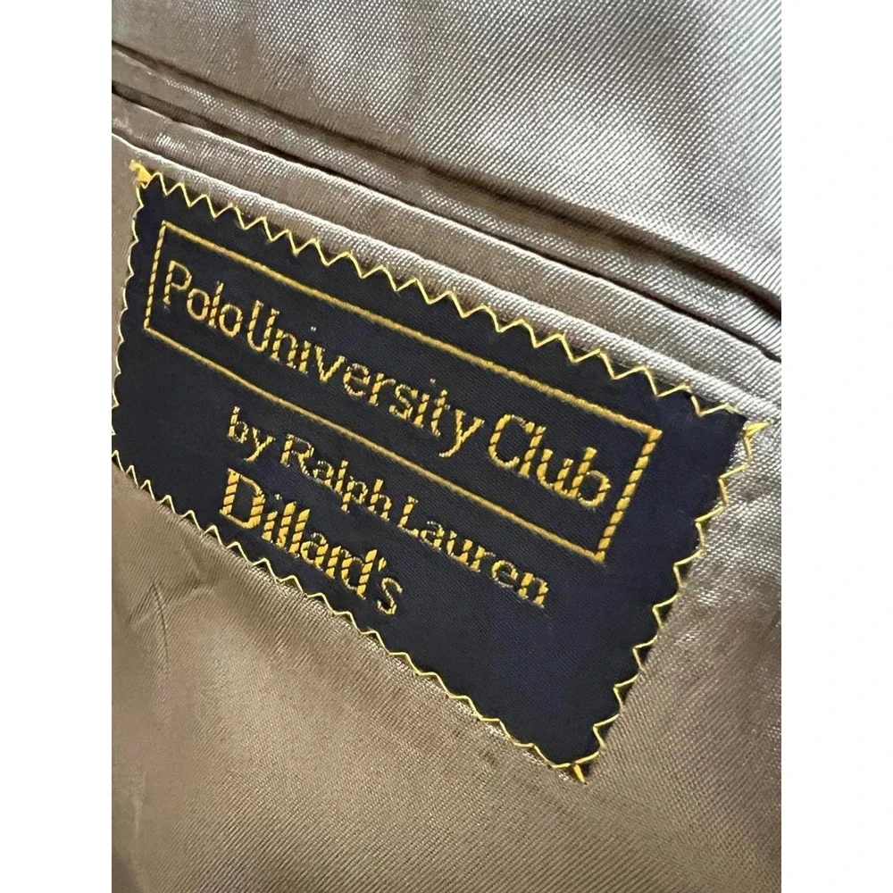 Polo University Club Ralph Lauren Blazer Grey Glen Plaid Wool Sport Coat 42R